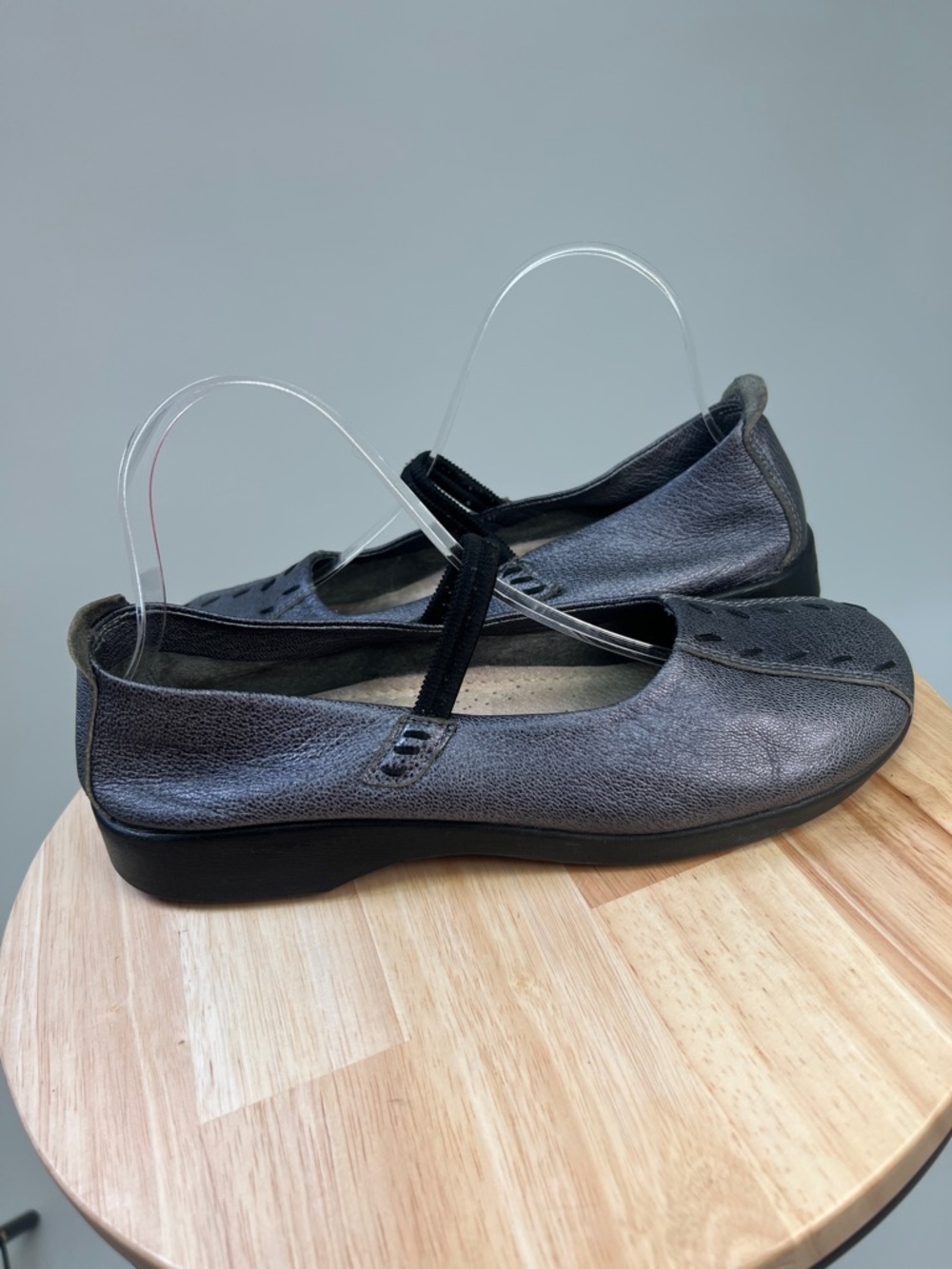Arcopedico Shawna Pewter Leather Mary Jane Women's Slip on shoes Size 40 Size 9 - Picture 7 of 11